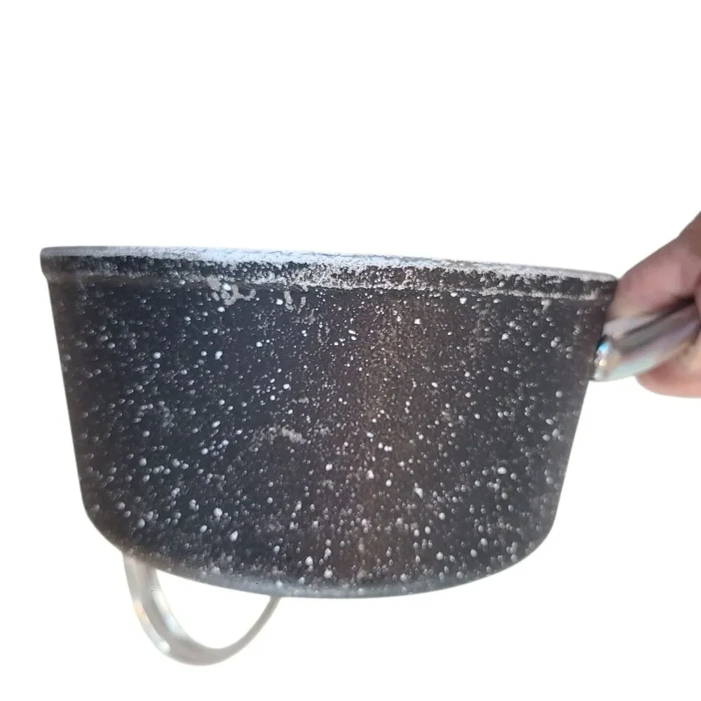 Starfrit The Rock 1.9L (2Qt) Non Stick Saucepan With Lid Durable forged Aluminum